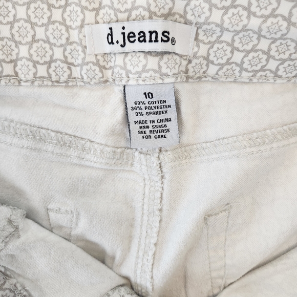 d.jeans Stretchy White & Beige Pants Size 10 💖 - Picture 7 of 9